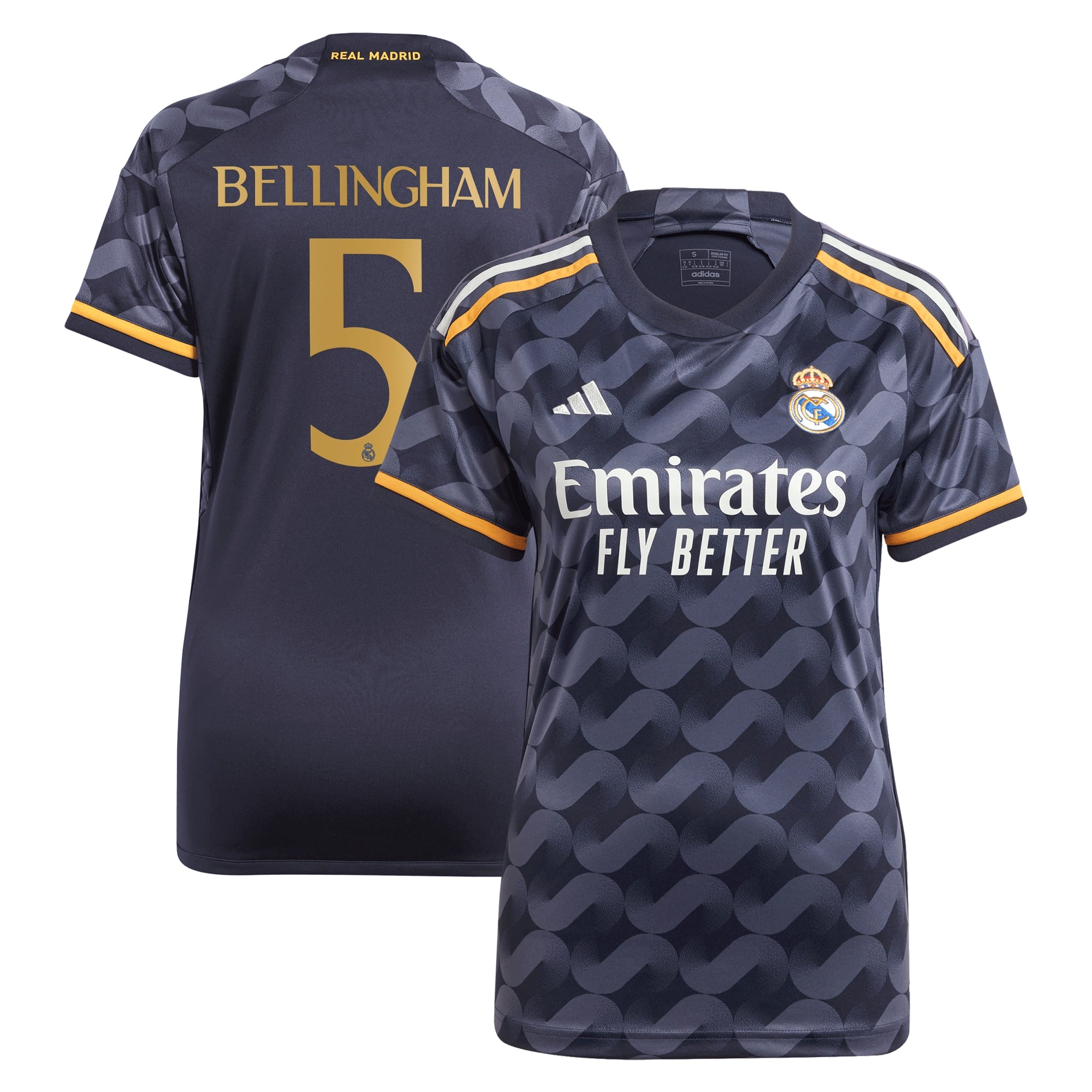 Jude Bellingham Los Merengues adidas Women's 2023/24 Home Replica Jersey - White/Navy - Image 2