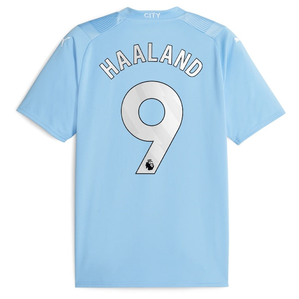 Erling Haaland Manchester City Puma 2023/24 Home Replica Player Jersey - Sky Blue - Image 3