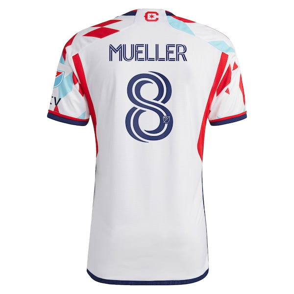 Chris Mueller Chicago Fire adidas 2024 A Kit For All Authentic Player Jersey?ยจC White - Image 3