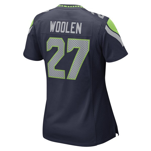 Tariq Woolen Seattle Seahawks Nike Women's Game Player Jersey - College Navy/Neon Green/Royal - Image 4