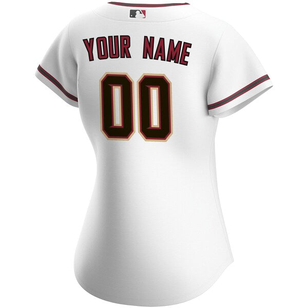 Arizona Diamondbacks Nike Women's Home Replica Custom Jersey - White - Image 3