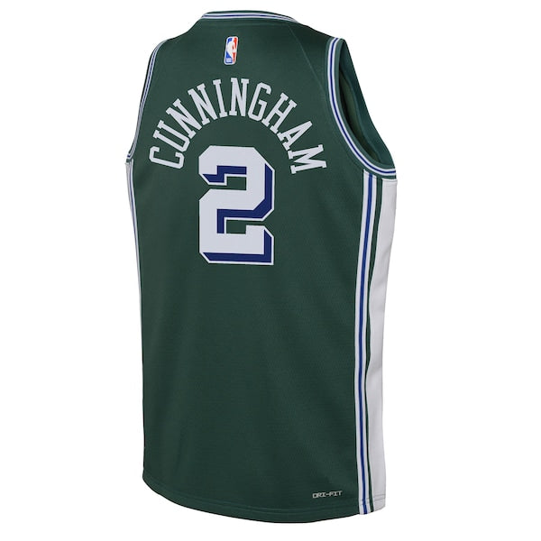 Cade Cunningham Detroit Pistons Nike Youth 2022/23 Swingman Jersey - City Edition - Green - Image 3