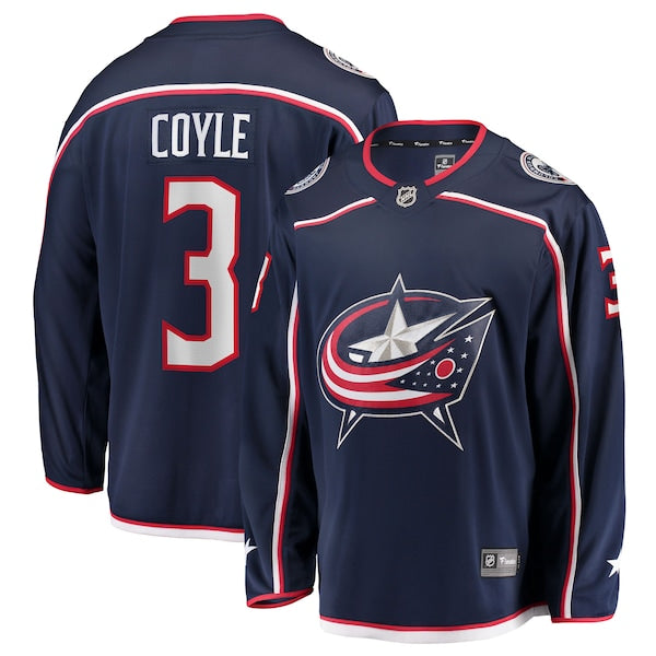 Charlie Coyle Columbus Blue Jackets Home Breakaway Jersey - Navy