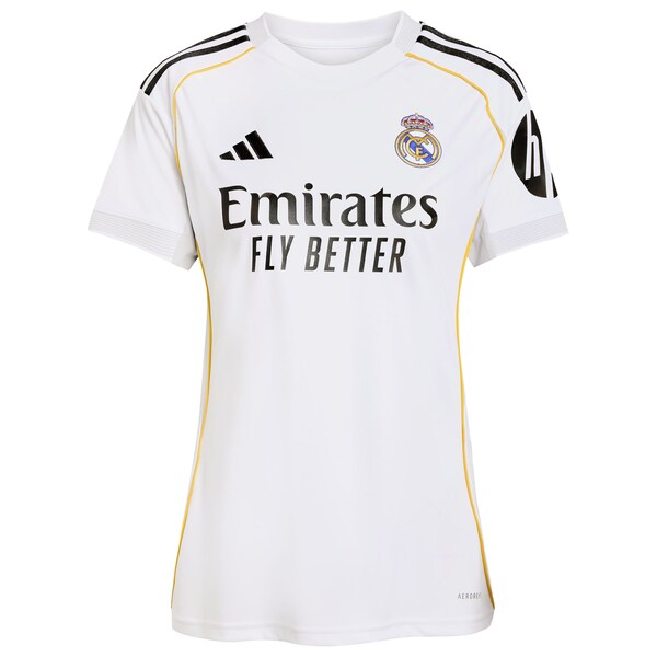 Vini Jr. Los Merengues adidas Women's 2025/26 Home Replica Jersey - White/Blue - Image 3