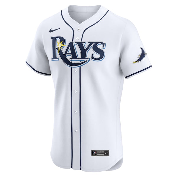 Tampa Bay Rays Nike Home Elite Custom Jersey - White - Image 2