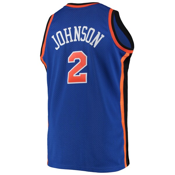 Larry Johnson New York Knicks 1998/99 Big & Tall Hardwood Classics Swingman Jersey - Blue - Image 3