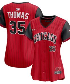 Frank Thomas Chicago White Sox Nike Women's 2025 City Connect Limited Retired Player Jersey - Red/Black