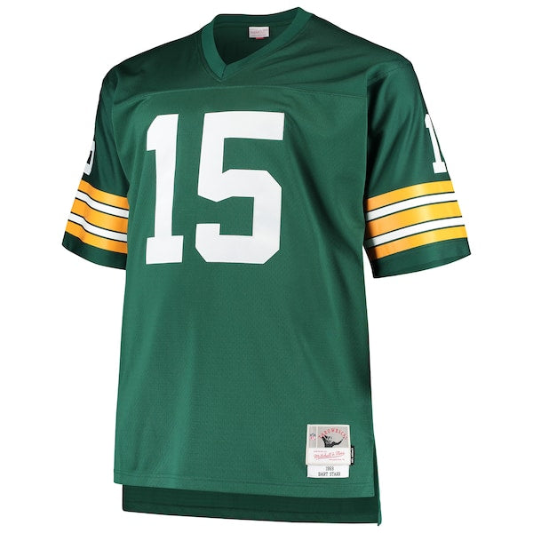 Bart Starr Green Bay Packers Big & Tall 1968 Retired Player Replica Jersey - Green - Image 2