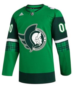 Alternative view of Ottawa Senators adidas St. Patrick's Day Authentic Custom Jersey - Kelly Green
