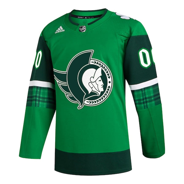 Ottawa Senators adidas St. Patrick's Day Authentic Custom Jersey - Kelly Green - Image 2