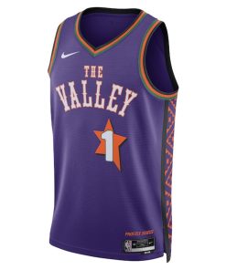 Alternative view of Devin Booker Phoenix Suns Nike Unisex 2024/25 Swingman Player Jersey - City Edition - Purple