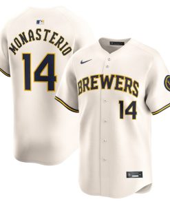 Andruw Monasterio Milwaukee Brewers Nike Home Limited Player Jersey - Cream