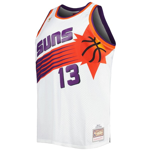 Steve Nash Phoenix Suns Big & Tall Hardwood Classics 1996/97 Swingman Jersey - White/Black - Image 3