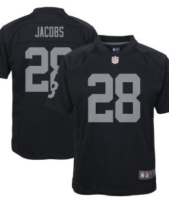 Josh Jacobs Las Vegas Raiders Nike Youth Game Jersey - Black