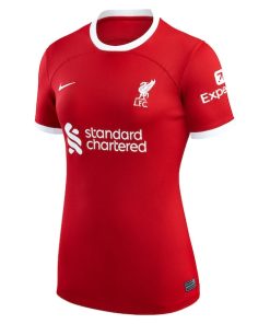 Alternative view of Luis Diaz Liverpool Nike Women's 2023/24 Home Replica Player Jersey - Red