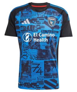 Alternative view of Cristian Arango San Jose Earthquakes adidas 2025 Headliner Replica Player Jersey - Black