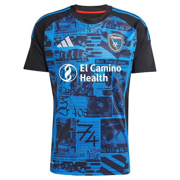 Cristian Arango San Jose Earthquakes adidas 2025 Headliner Replica Player Jersey - Black - Image 2