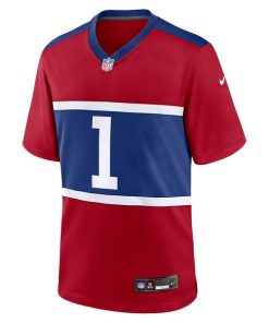 Alternative view of Malik Nabers New York Giants Nike Youth Alternate Player Game Jersey - Century Red