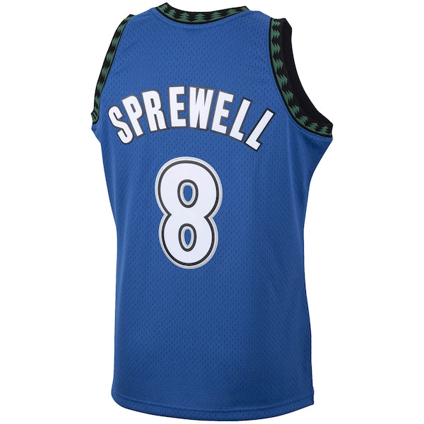 Latrell Sprewell Minnesota Timberwolves 2001/02 Hardwood Classics Swingman Jersey - Blue - Image 3