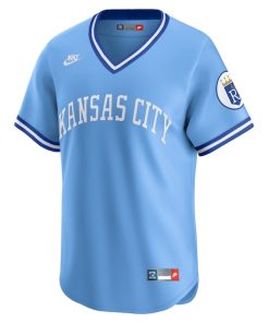 Alternative view of Kansas City Royals Nike Cooperstown Collection Limited Jersey - Light Blue