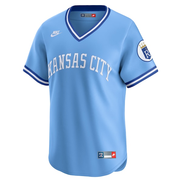 Kansas City Royals Nike Cooperstown Collection Limited Jersey - Light Blue - Image 2