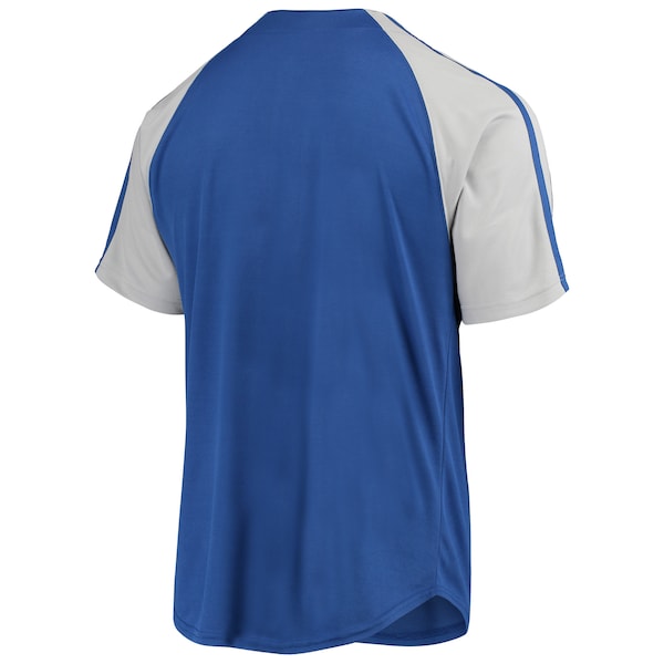 Los Angeles Dodgers Stitches Button-Down Raglan Replica Jersey - Royal - Image 3