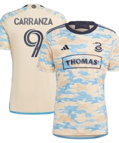 Julian Carranza Philadelphia Union adidas 2024 For Philly Replica Player Jersey?¨C Tan