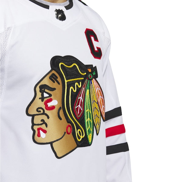 Jonathan Toews Chicago Blackhawks adidas Away Primegreen Authentic Pro Player Jersey - White/Red - Image 5
