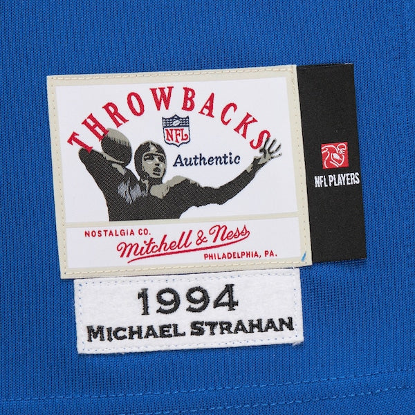Michael Strahan New York Giants 1994 Authentic Throwback Retired Player Jersey - Royal - Image 6