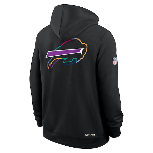 Buffalo Bills Nike 2025 NFL Crucial Catch Sideline Standard Issue Dri-FIT Hoodie - Black - Image 3