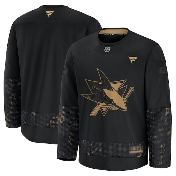 San Jose Sharks 2024 Military Appreciation Practice Jersey - Black