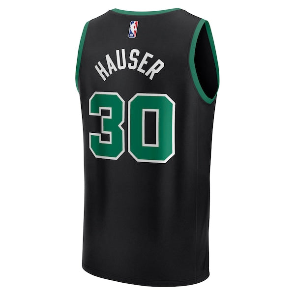 Sam Hauser Boston Celtics Fast Break Replica Player Jersey - Statement Edition - Black - Image 3