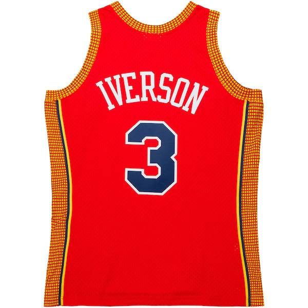 Allen Iverson Philadelphia 76ers 2004/05 Hardwood Classics Swingman Jersey - Red - Image 3