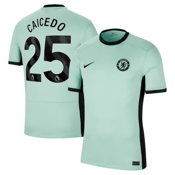 Mois¨¦s Caicedo Chelsea Nike 2023/24 Third Stadium Replica Player Jersey - Mint/Blue/Navy