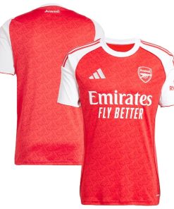 Alternative view of Arsenal adidas 2025/26 Home Replica Jersey - Red/Blue