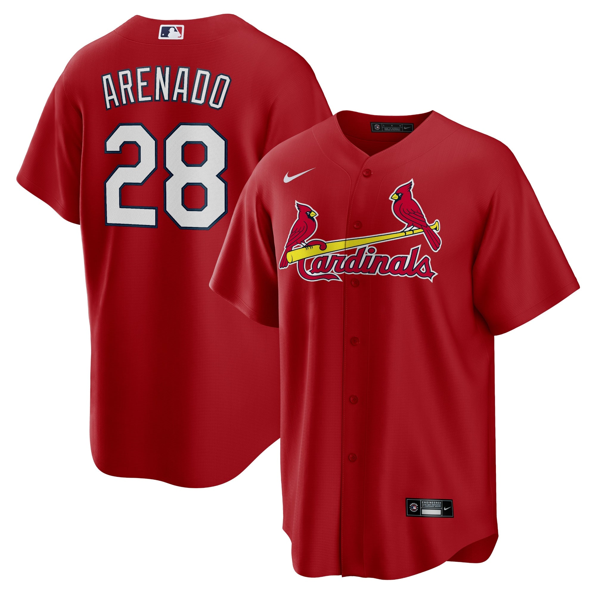 Nolan Arenado St. Louis Cardinals Nike Alternate Official Replica Player Jersey - Cream/Light Blue/Red/White - Image 6