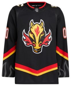 Alternative view of Calgary Flames adidas  Alternate  Primegreen Authentic Custom Jersey - Black