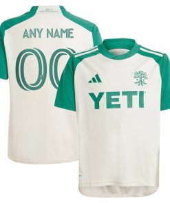 Austin FC adidas Youth 2024 The Armadillo Kit Replica Custom Jersey?¨C Tan