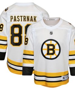 David Pastrnak Boston Bruins Youth Home Replica Player Jersey - White/Black