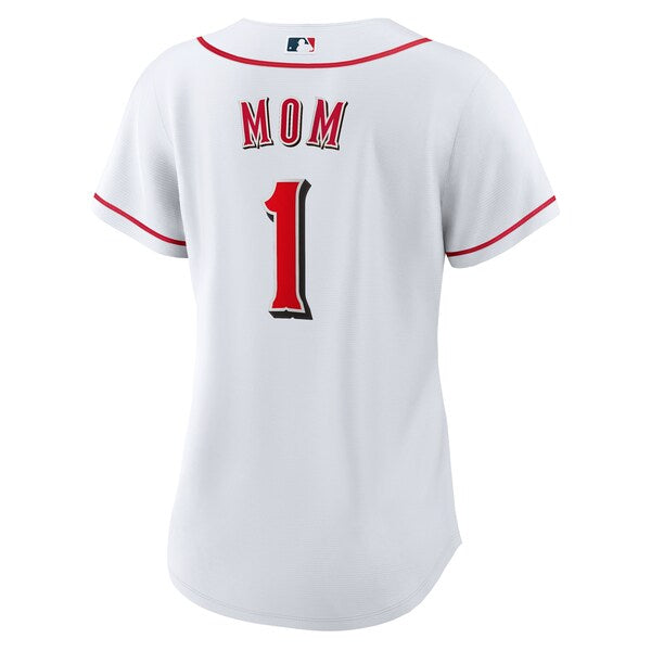 Cincinnati Reds Nike Women's #1 Mom Home Replica Jersey - White - Image 3