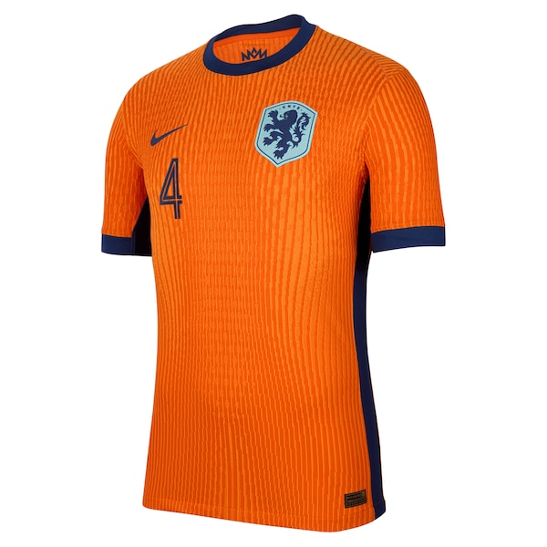 Virgil van Dijk Netherlands National Team Nike 2024 Home Authentic Jersey - Orange - Image 4