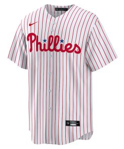Alternative view of Philadelphia Phillies Nike Home Replica Team Jersey - White