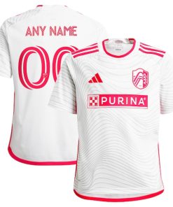 St. Louis City SC adidas Youth 2024 The Confluence Kit Replica Custom Jersey - White