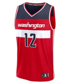 Alternative view of Tre Johnson III Washington Wizards  2025 NBA Draft First Round Pick Fast Break Replica Jersey - Icon Edition - Red
