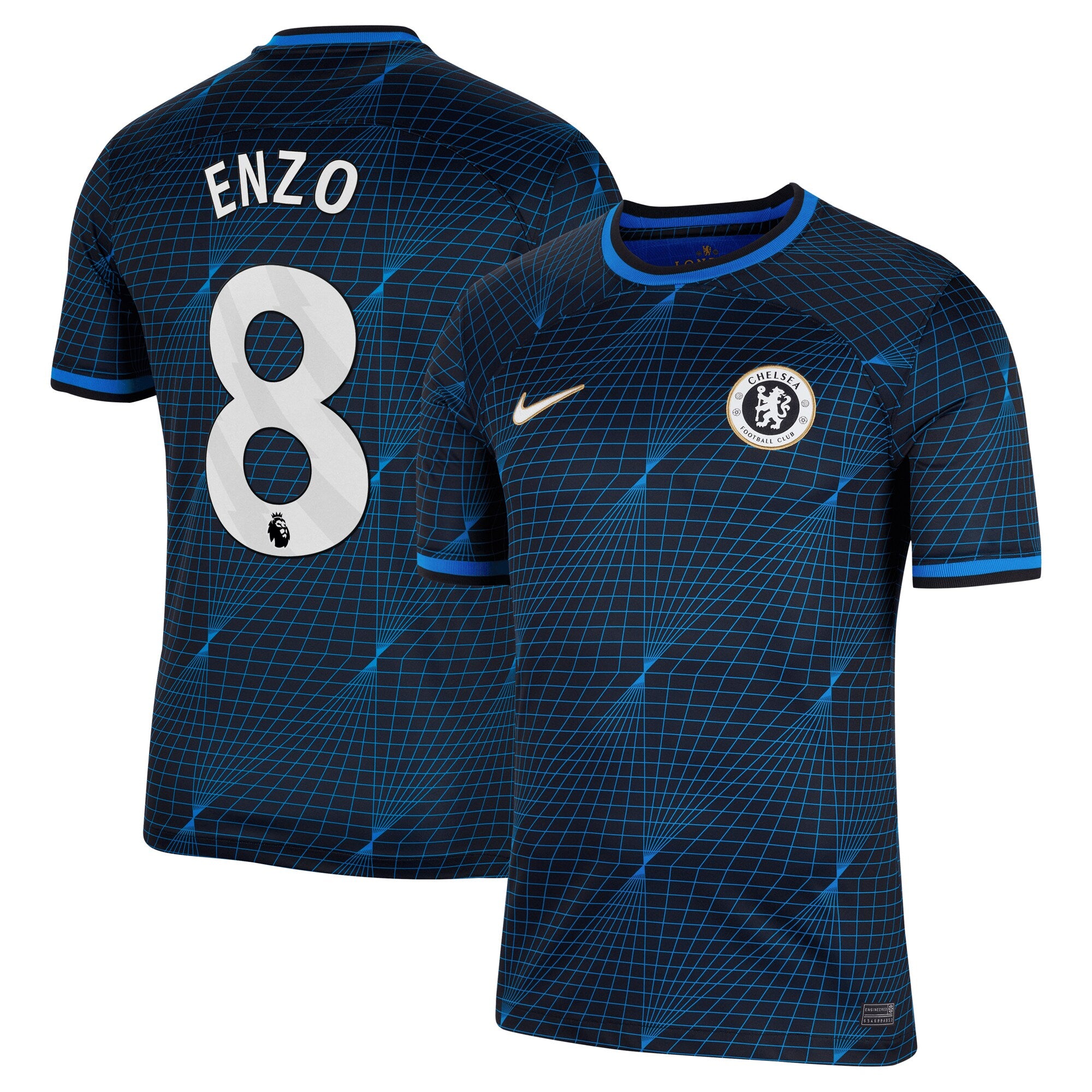 Enzo Fern¨¢ndez Chelsea Nike 2023/24 Third Stadium Replica Player Jersey - Mint/Blue/Navy - Image 8