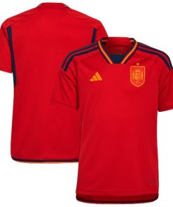 Spain National Team adidas Youth 2022/23 Home Replica Jersey - Red