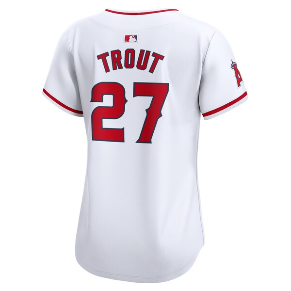 Mike Trout Los Angeles Angels Nike Women's Home Limited Player Jersey - White - Image 4