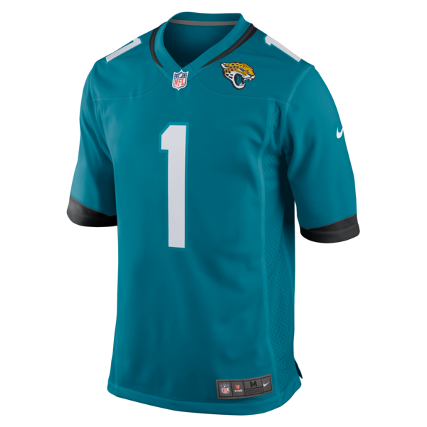 Number 1 Groom Jacksonville Jaguars Nike Game Jersey - Teal - Image 2