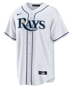 Alternative view of Wander Franco Tampa Bay Rays Nike Replica Player Jersey - White