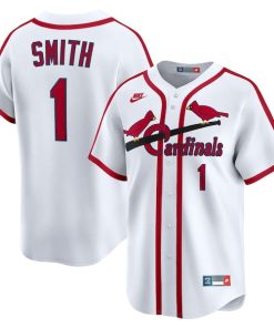 Alternative view of Ozzie Smith St. Louis Cardinals Nike Throwback Cooperstown Collection Limited Jersey - White/Blue
